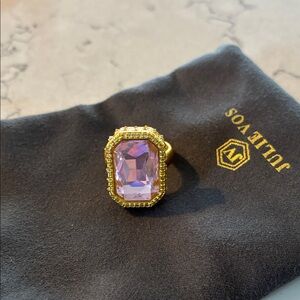 Julie Vos Gold Ring with Pink Gemstone